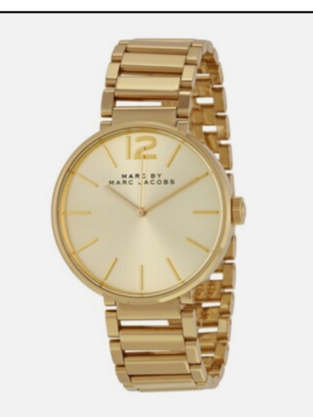 Marc Jacobs Gold-Tone Round Dial Bracelet Watch
